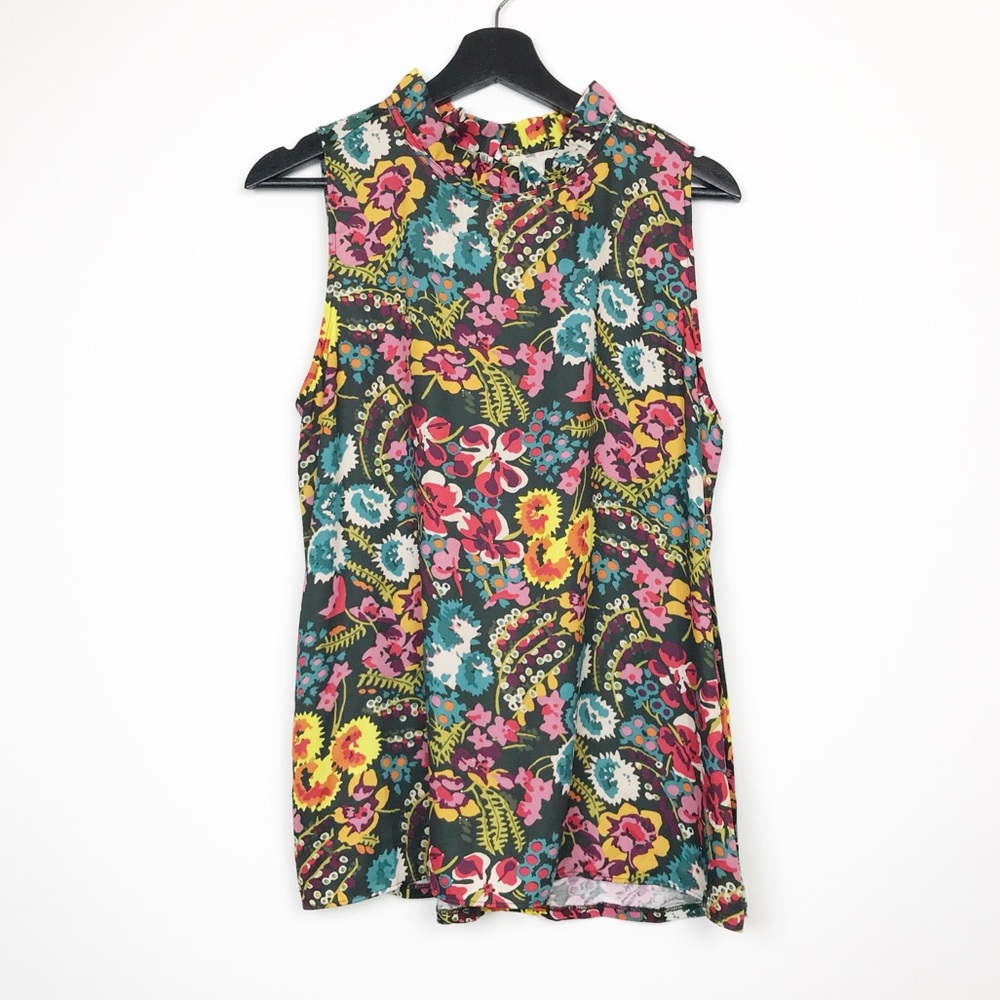 LOFT Floral Sleeveless Blouse - Multicolor